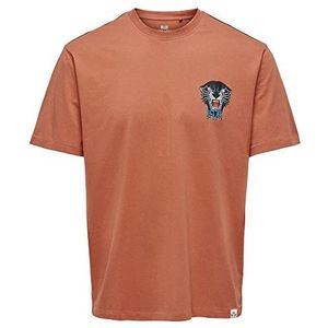 ONLY & SONS Onshardy Reg Ss Tee T-shirt voor heren, Baked Clay, XS