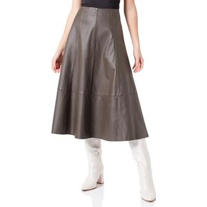 faina Dames leren rok 19227089-FA01, taupe, S, taupe, S