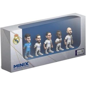 Bandai Minix Poppen, Real Madrid, CF: Carvajal, Courtois, Benzema, Vinicius JR., Hazard, ideaal voor taarten of fans, 7 cm, 5 stuks
