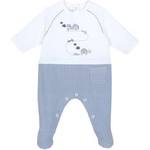 Chicco Katoenen romper met voet voor jongens 0-24, wit 01, 9 maanden, Wit 01, 9 Maanden