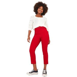 Joe Browns Dames retro riem slim fit capri broek, rood, 12, Rood, 38