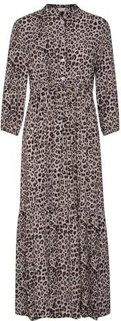 Blousejurk - Dierenprint - Viscose - Opstaande Kraag - Driekwart Mouw