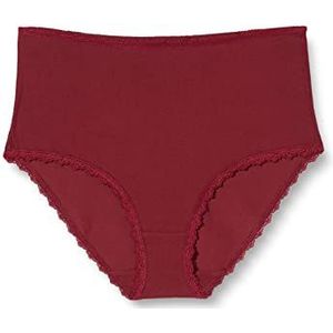 People Tree Dames slip met hoge taille, Bordeaux, 42