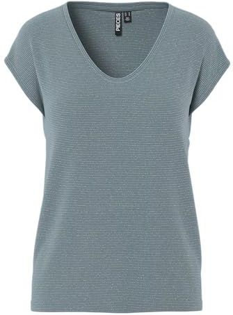 PIECES Shirt 'Billo'  rookgrijs / zilver