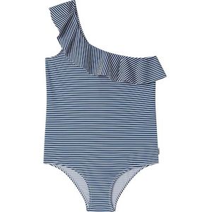 Pepe Jeansvoor meisjes. PGB10412 Lichtgewicht zwempak van stretchstof Strepen blauw (10años= 140cm), Strandkleding, Polyester, kinderkleding