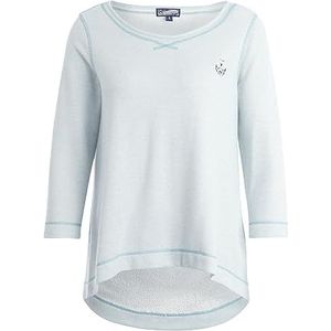 DreiMaster Sweatshirt met melange, rookmunt, maat S voor dames, mintgroen gemêleerd, S