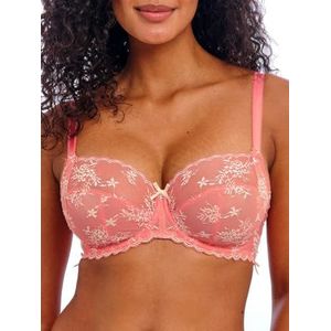 Freya Viva Lace Side Support BH, Zonsondergang Coral, 65K