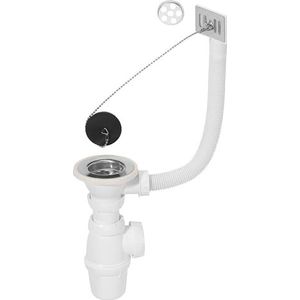 Wirquin - 30724013 - Afvoergarnituur - Wit - Voor Spoelbak 1 Bak 60 mm