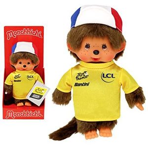 Bandai - Monchhichi - Monchhichi Tour de France Pluche - Iconische pluche uit de jaren 80 - Heerlijk zachte pluche van 20 cm voor kinderen en volwassenen - SE242139