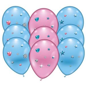 Karaloon 20040-20 latex ballonnen, roze en lichtblauw, 22-25 m