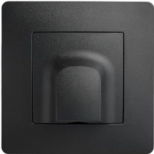 DEBFLEX - Caly - Kabeluitgang - Voor het verbergen van bedrading van apparaten zonder elektrische stekker - Aanpasbaar - ABS - Inbouwinstallatie - Zwart - 71 x 71 x 27 mm