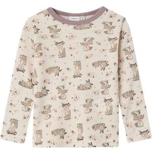 NAME IT Meisjes Nmfwillit Wool Ls Top Shirt met lange mouwen, roze, 104