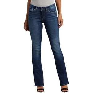 Silver Jeans Co. Suki Mid Rise Curvy Fit Slim Bootcut Jeans | Trendy & Stretchy Denim Bottoms