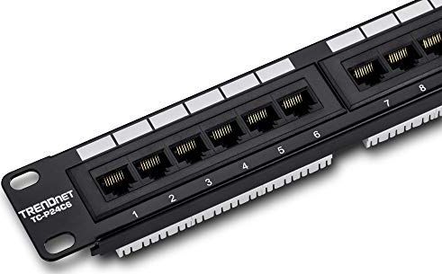 Trendnet - TC-P24C6 - Patch Panel - Zwart - 24-poorts - Rackmontage