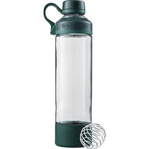 BlenderBottle Mantra glazen drinkfles, met drinkopening van glas en BlenderBall, geschikt als yogaffles, waterfles en proteïneshaker, BPA-vrij, schaalverdeling tot 530 ml, 600 ml, groen