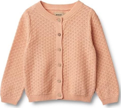 WHEAT Gebreid vest 'Magnella'  koraal