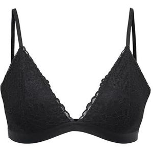 Onldelicate driehoekige gevoerde bralette Acc, zwart, XS