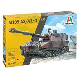 Italeri -6589 M109 A2/A3/G, schaal 1:35, model kit, model van kunststof, modelbouw, kleur groen, IT6589
