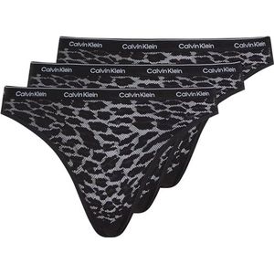 Calvin Klein Dames 3-pack bikini (lage taille) 000QD5069E slipje, zwart, XS, Zwart, XS