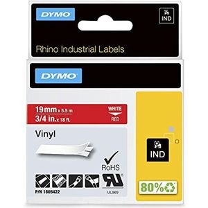 RHINO 19 MM VINYL WHITE ON RED