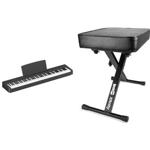 YAMAHA P-145 - Stage piano & RockJam RJKBB100 Premium verstelbare gewatteerde toetsenbordbank en pianokruk, eén maat