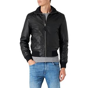 SCHOTT - Jasje - Zwart - Lamsleer - Opstaande Kraag