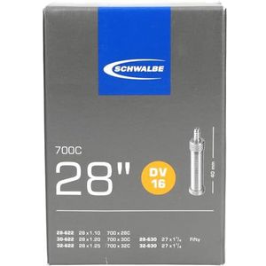 Schwalbe Fietsbinnenband DV16 28/32-622/630 EK 40 mm, zwart, 27/28 inch 700 x 27-32c DV40 mm