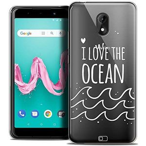 Caseink Hoes voor Wiko Lenny 5 (5.7) Beschermhoes Case [Crystal Beschermhoes Case Gel HD Collectie Summer Design I Love Ocean - Flexibel - Ultra Thin - Gedrukt in Frankrijk]