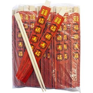 Bamboe Eetstokjes, Rood (23cm) - (1 X 100 PCS)