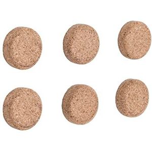 Bi-Office magneten, rond, 2,5 cm, natuurlijke kleuren, 6 stuks