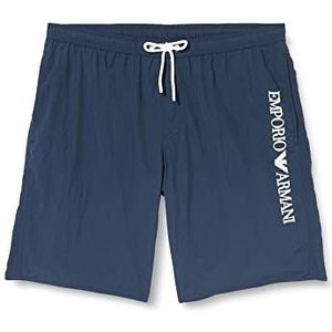 Emporio Armani Swimwear Heren Emporio Armani Embroidery Logo Bermuda Short Swim Trunks, Navy Blue, 48, donkerblauw