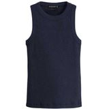 Dockers - Rib Knit - Mouwloos T-shirt - Zwart - 97% Katoen, 3% Elastaan