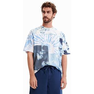 Desigual Men's TS_Jezus 5066 Sky Blue Shirt, M, blauw, M