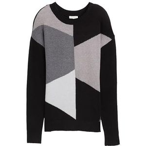 TOM TAILOR Damestrui, 39265 - Zwart Grijs Geometrisch Design, XXL