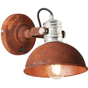 BRILLIANT lamp Frieda wandspot schakelaar roestkleurig | 1x A60, E27, 25W, geschikt voor standaardlampen (niet inbegrepen) | Schaal A ++ tot E | Met tuimelschakelaar