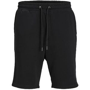 JACK & JONES Bermuda sweatshorts kort comfort fit broek knielang met zijzakken, zwart, M
