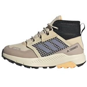 adidas Terrex Trailmaker Mid Rain.rdy Wandelschoenen voor kinderen, uniseks, Zand Strata Zilver Violet Acid Oranje, 35 EU