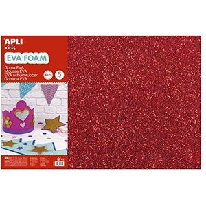 APLI Kids 13172 - Red Glitter EVA-schuim 600 x 400 mm 3 vellen