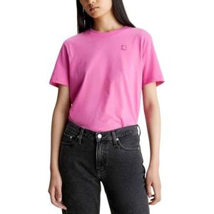 Calvin Klein Jeans Vrouwen Ck Embro Badge Regular Tee S/S Gebreide Tops, Roze Amour, XXS