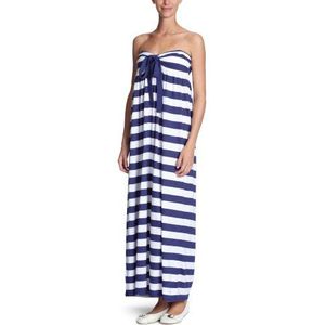 Tommy Hilfiger Salina STP maxi-jurk voor dames, 1M87602012, blauw (Pushkin Blue/Classic White)., 36