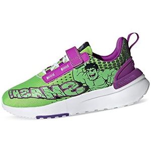 adidas Racer Tr21 Superhero El C, uniseks sneakers voor kinderen en jongeren, Semi Solar Green Ftwr White Shock Purple, 35 EU