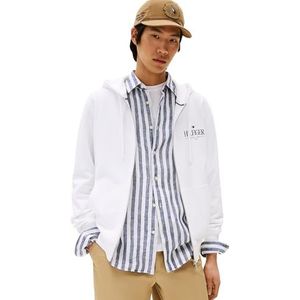 Tommy Hilfiger - Hilfiger Stacked Zip Th Mw0mw39375 - Herenhoodie - Wit