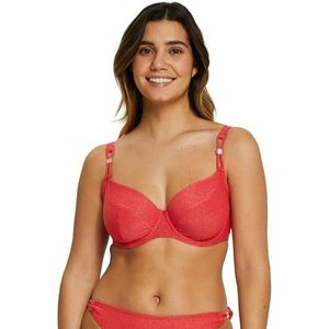 SANS COMPLEXE, Badpak top met beugels, model Bask in Bliss, rood Poppy, 110E, Poppy rood, 95E