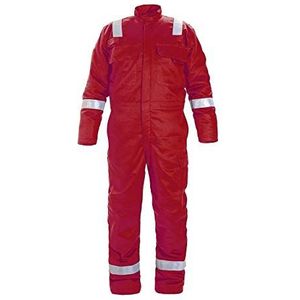 Hydrowear 043540RED Morra winteroverall met 2 borstzakken, 80% katoen/19% polyester/1% antistatisch, 2X-groot formaat, rood