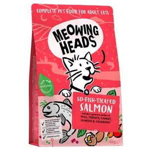 Meowing Heads Kattenvoer droog - zalm - 100% natuurlijke zalm met kip, geen kunstmatige smaakversterker, graanvrij, 4kg