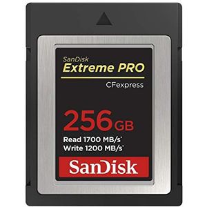 Sandisk Extreme Pro - Geheugenkaart - 256GB - CF Express Type B - Leessnelheid 1700 MB/s - Schrijfsnelheid 1200 MB/s