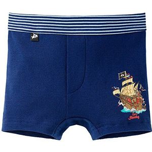 Schiesser Hip Shorts boxershorts voor jongens, blauw (donkerblauw 803), 128 cm