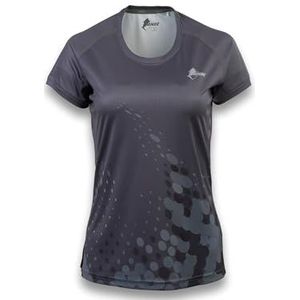ANDE Rosalba dames T-shirt, ademend, met mesh-inzetstukken, Antraciet., XS