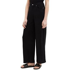 TOM TAILOR Denim Dames Wide Leg Broek, 14482 - Deep Black, M