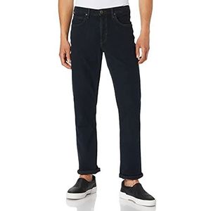 Lee Mens Brooklyn Straight Jeans, Blue Black, 32W / 32L